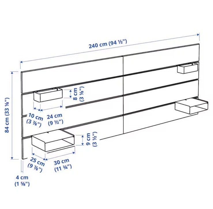 Headboard, Ikea white