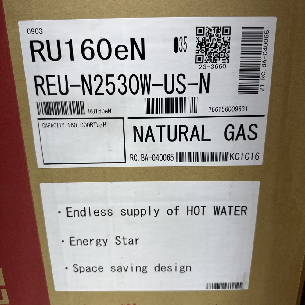Rinnai RU160eN Sensei Outdoor Natural Gas Condensing Tankless Water Heater
