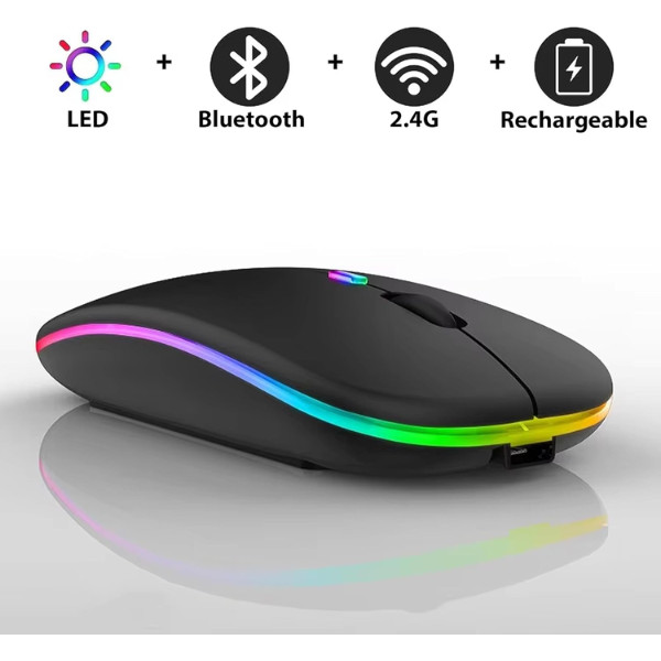 NEW WIRED USB OPTICAL MOUSE FOR PC LAPTOP COMPUTER ANDROID BOX SCROLL RGB LED UK