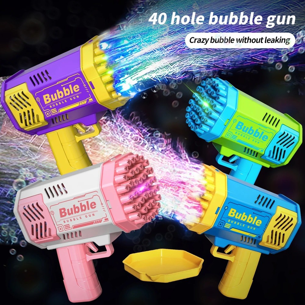 40 Hole Bubble Machine Fully Automatic Bubble Blowing Light Outdoor Bubble Machi