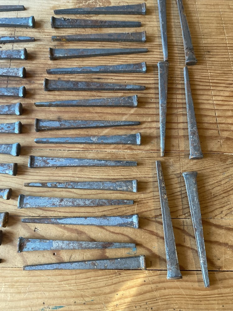 vintage square cut nails 60 unused 3” long