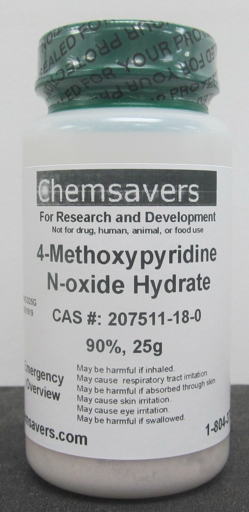 4-Methoxypyridine N-oxide Hydrate, 90%, 25g