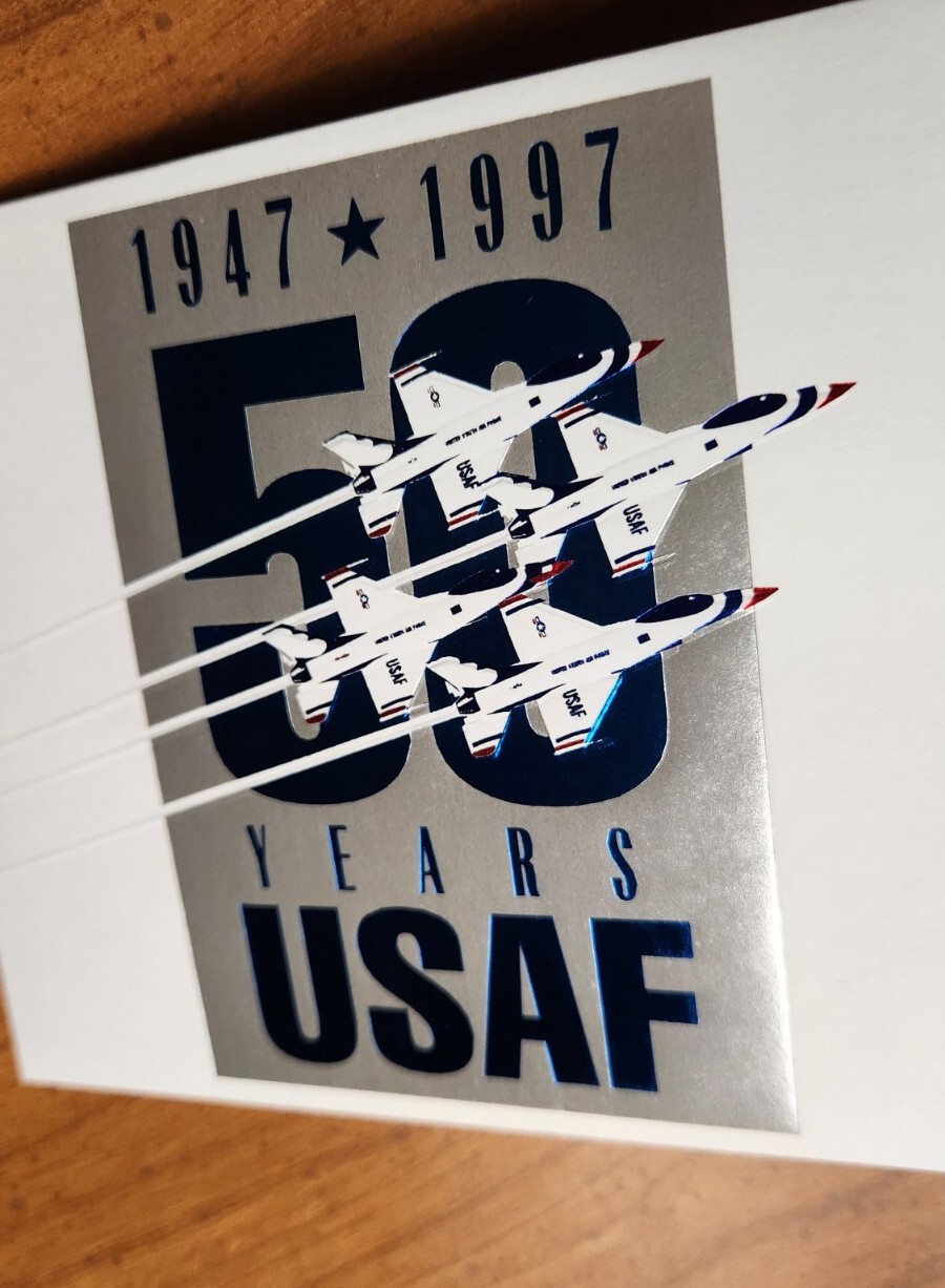 AIR FORCE THUNDERBIRD 50TH ANNIVERSARY POSTMARK CACHET COLLECTIBLE ENVELOPE