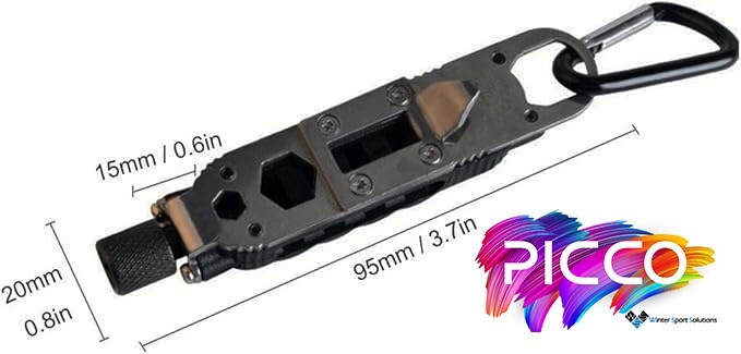 SNOWBOARD BINDING POCKET MULTITOOL SCREWDRIVER