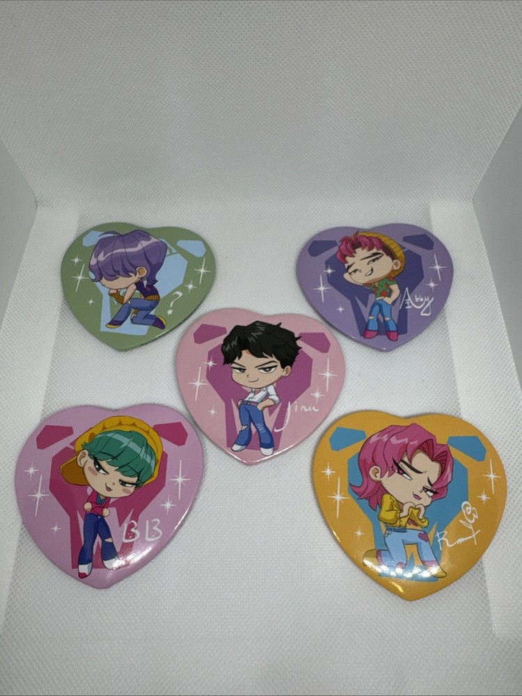 KPOP DEMON HUNTERS Official 5 Button Pins SAJA BOYS Chibi