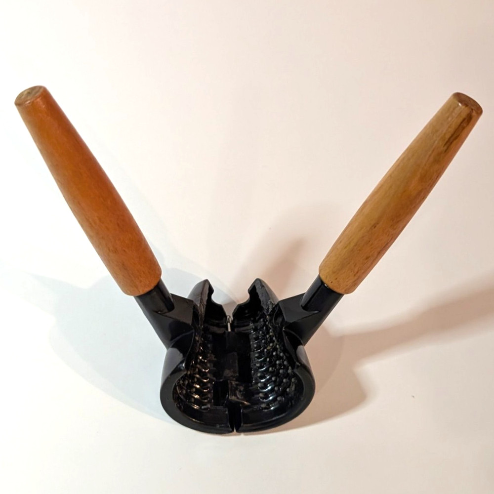 Vintage German Nutcracker Wood Wooden Handle, Study Handheld Nut Cracker ,Opener