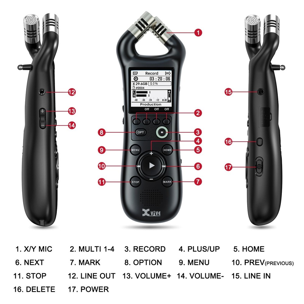 XV1-R Portable Stereo Recorder and Audio Interface