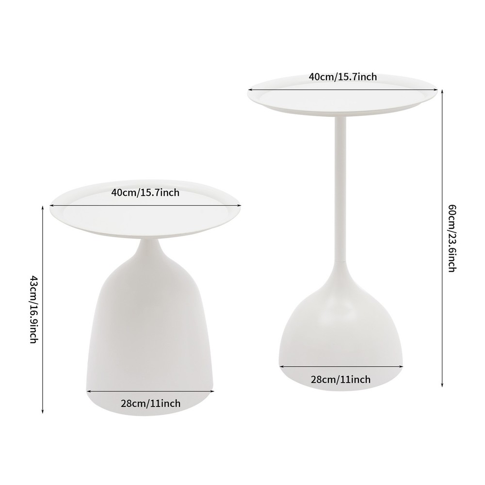 Round Side Table End Table Set Sofa & Console Table Pedestal Bar Coffee Tables