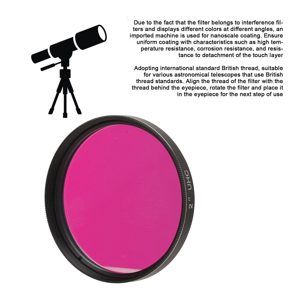 2 Inch UHC Filter Light Pollution Reduction For Telescopes