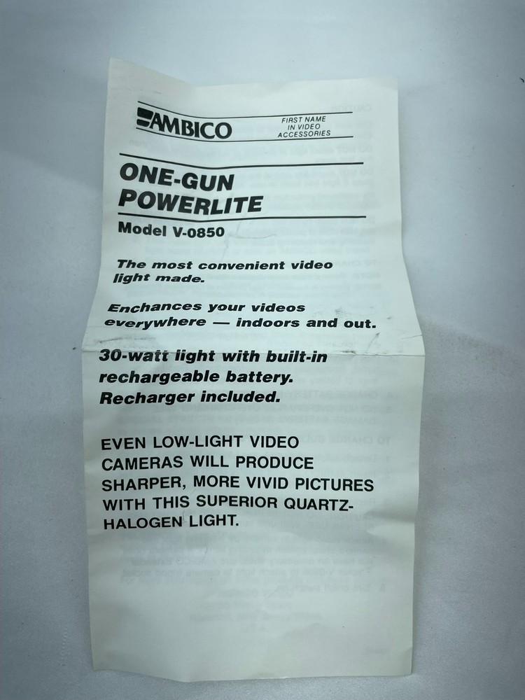 WORKNG Ambico Model V-0850 Compact One Gun Powerlite with Box