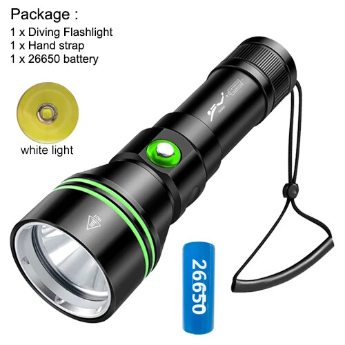 90000000LM Diving Flashlight Powerful Profession Underwater 80M Lamp Dive Torch