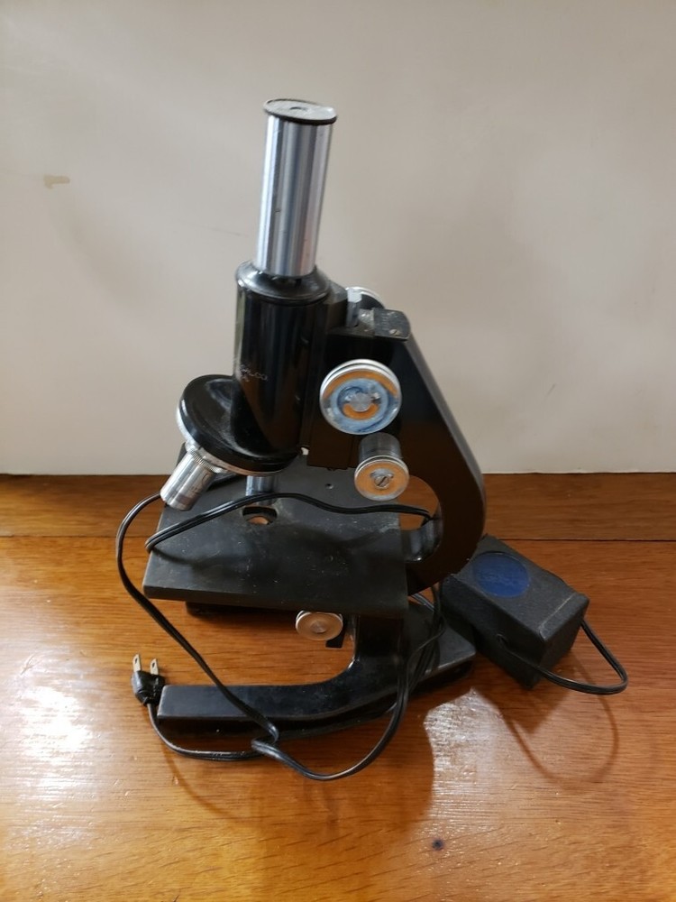 Antique 1925 Bausch & Lomb Optical Steel Microscope