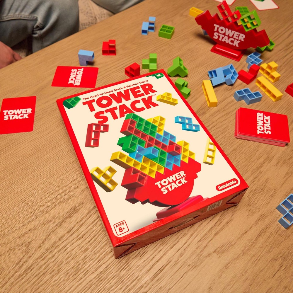 Tower Stack by Relatable, Exciting Game for Kids & Adults Small, Gray