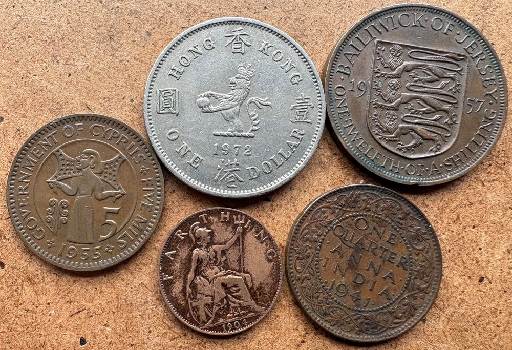 British territory coins, mixed denomination, type, different eras