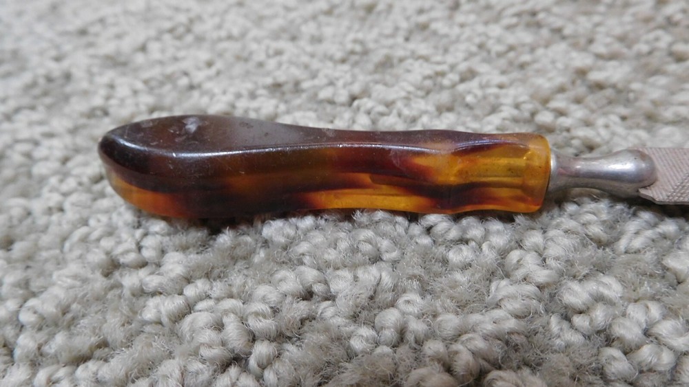Vintage brown "tortoise shell" Celluloid Nail File