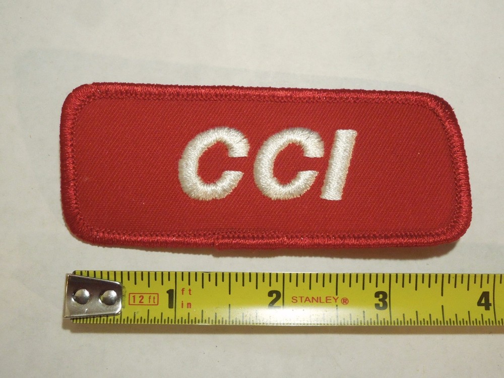 CCI Red and White Ammo & Reloading Company Logo Iron On Patch