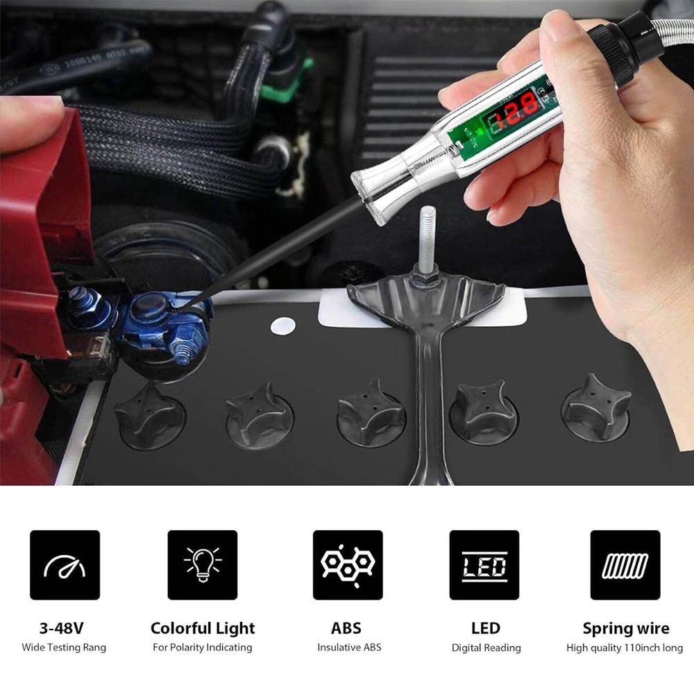 Digital Car Power Probe Circuit Electrical Tester Automotive Test Device System