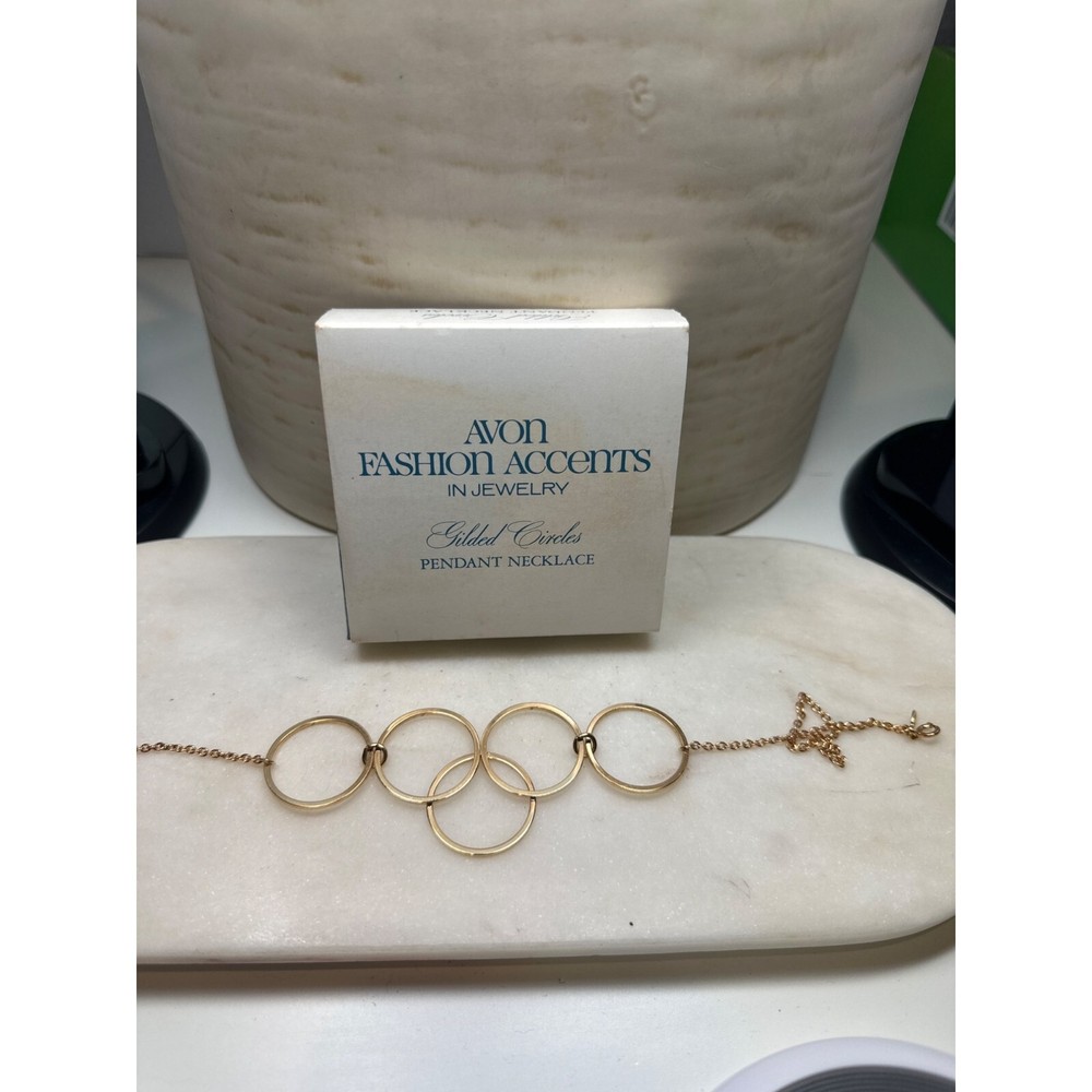 Vintage Avon Gilded Circles Necklace