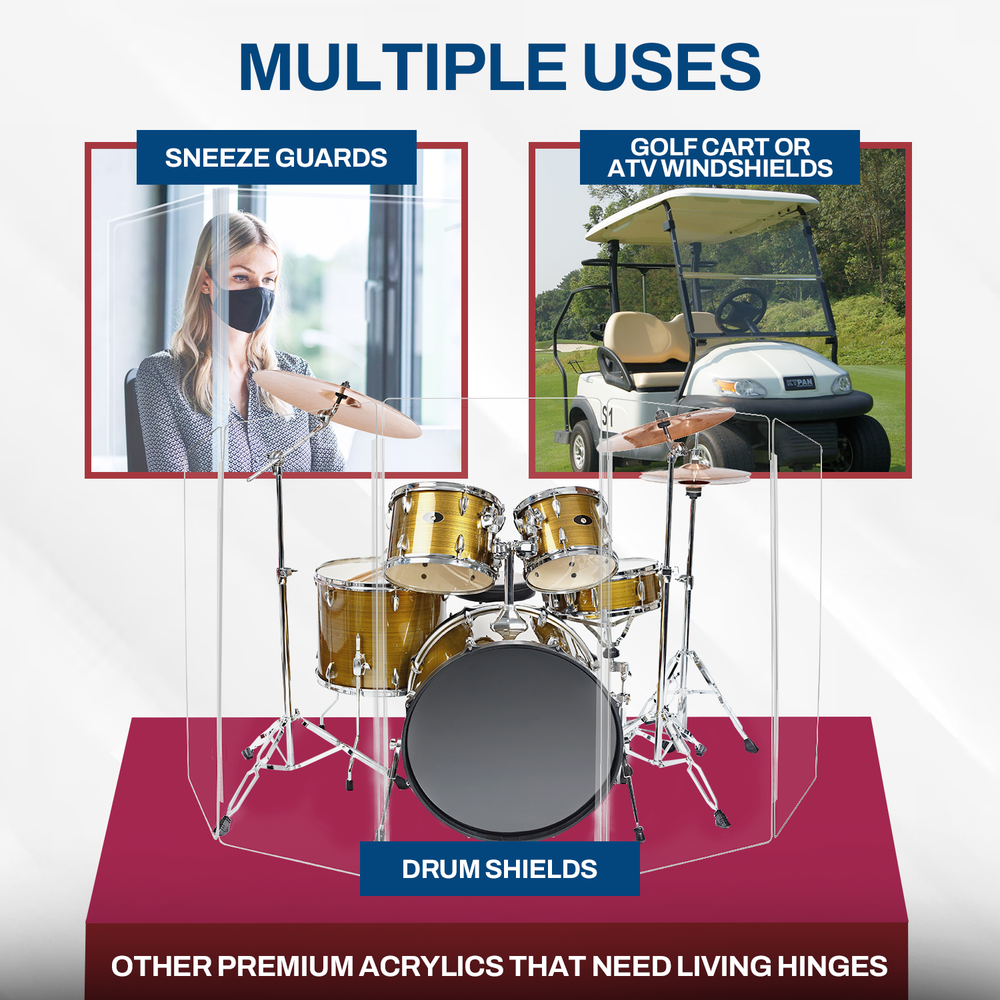 Living Hinges Plastic 6ft Tall - Plastic PVC