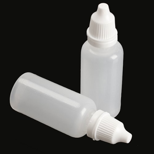 LASSUM 10PCS 15ml Empty Plastic Dropper Bottle Squeezable Eye Liquid White