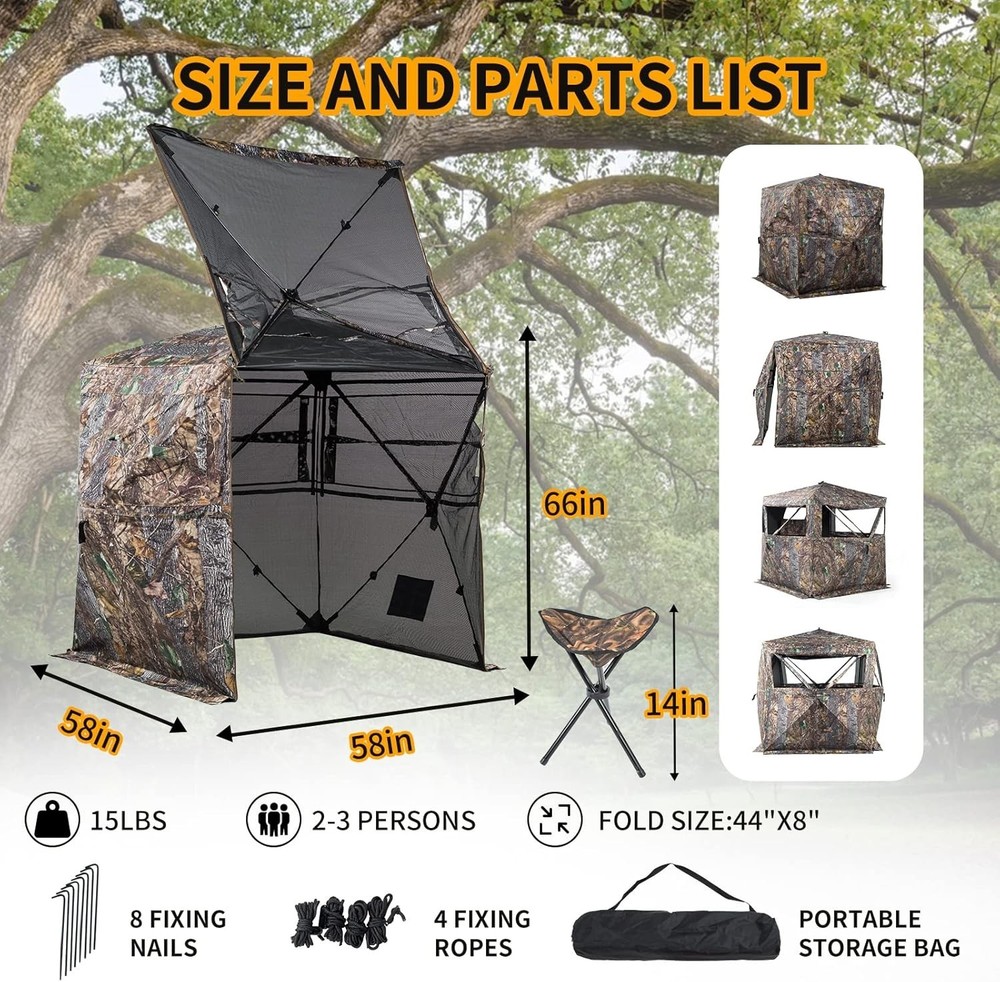 270/360 Degree See Through Hunting Blind