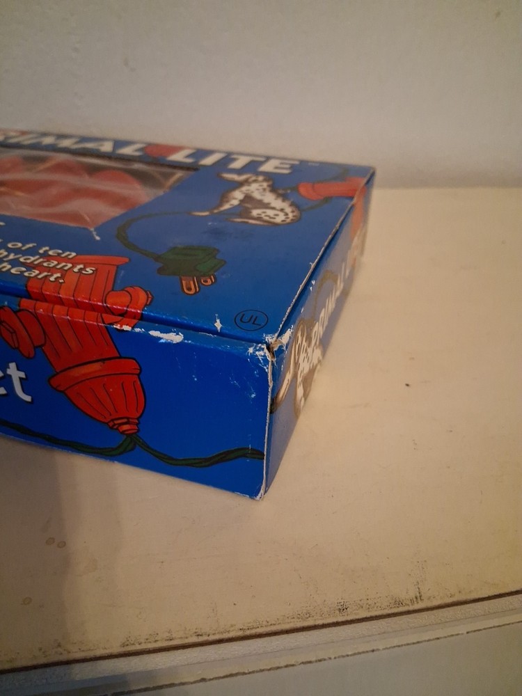 1993 Primal Lite HOT SPOTS Dalmations & Fire Hydrants Blow Mold String Lights