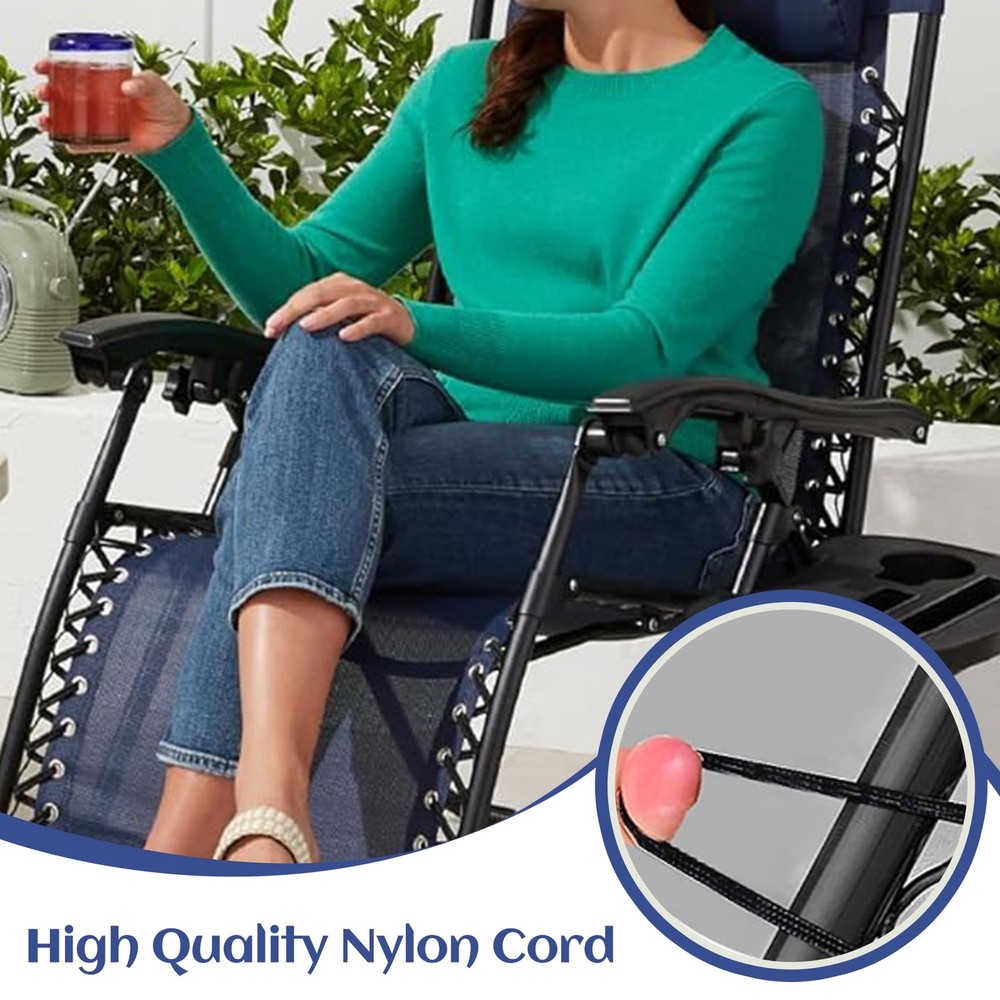Zero Gravity Chair Replacement Cord，12 Pack Elastic Cords, Repair Straps for ...