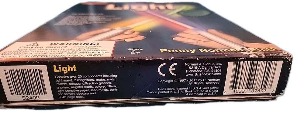 ScienceWiz LIGHT 25 Projects Kids Educational Science Book & Activity Kit (PT2)