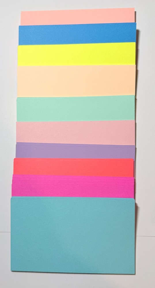 500 Count 3x5 Blank Colored Index Cards Flashcards for Notes
