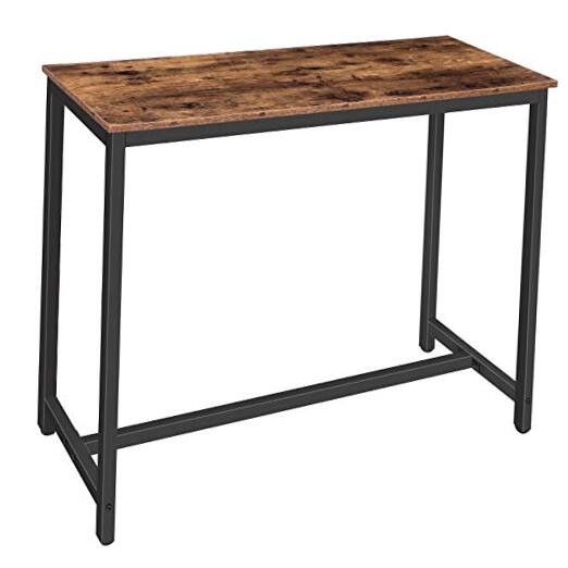 Bar Table, 47.2” Rectangular Pub Table, Dining Table for Living Room, Dining