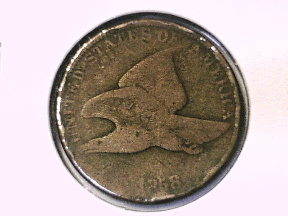 1858 Flying Eagle Cent Genuine Raw Ungraded 00989