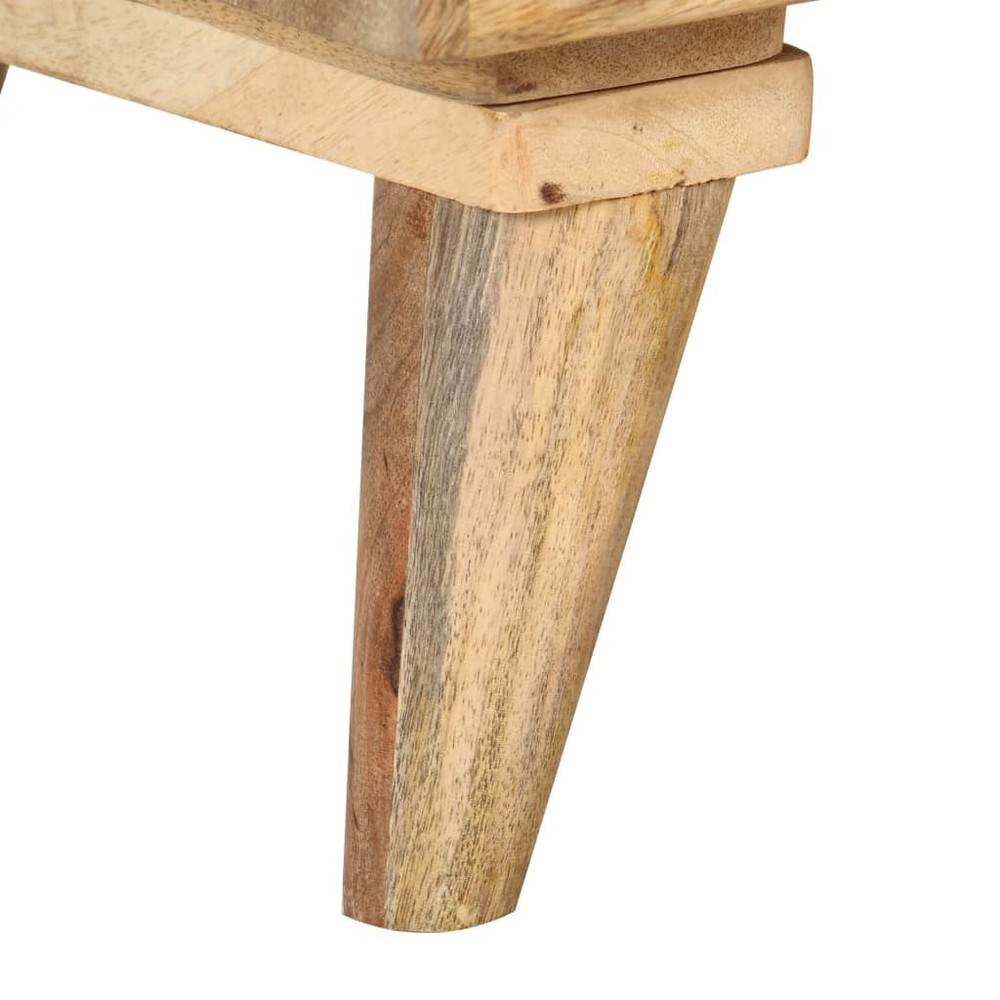 Bedside Cabinet Brown Solid Mango Wood Medium Bedside Cabinet
