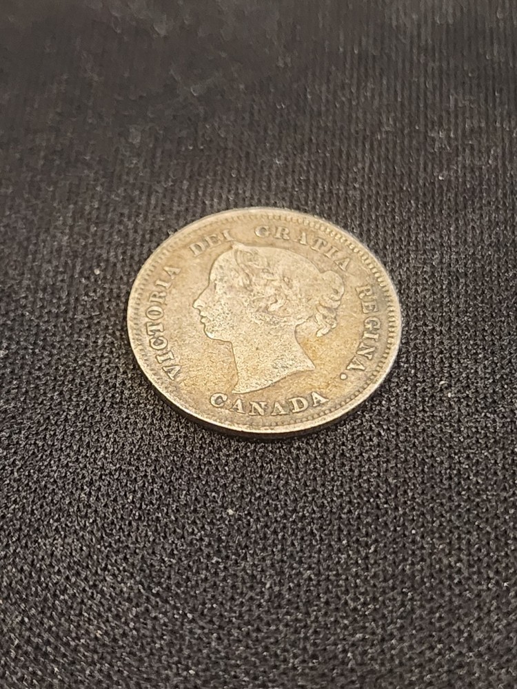 1887 Canada 5 Cents Silver Coin