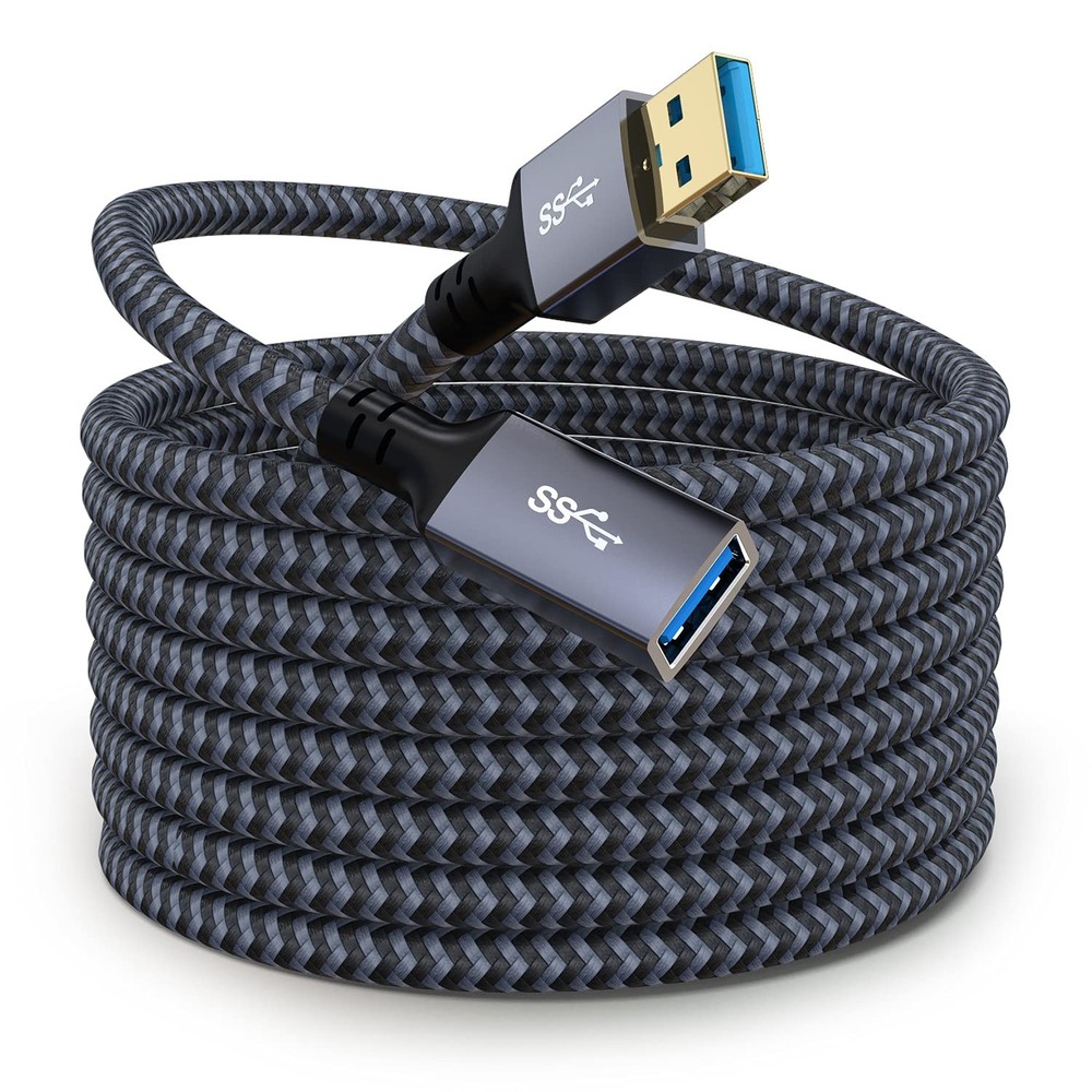 Hisatey USB Extension Cable 20 ft- USB3.0 Cable,Durable 20FT, Grey