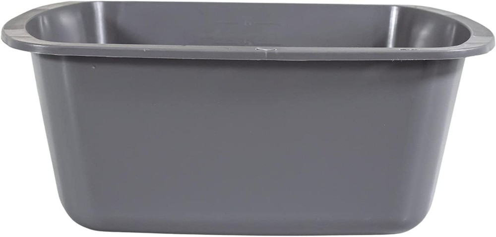 Vakly Wash Basins [2 Pack] – Rectangular Plastic 7-Quart Graduated Hospita