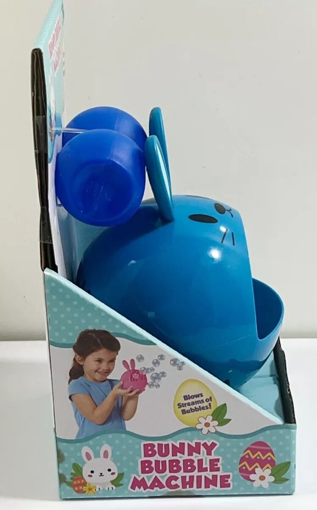 Bunny Bubble Machine - Blue - NEW! Blows Streams of Bubbles! Ages 3+