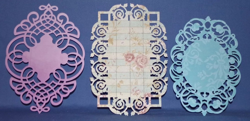 Background Frame Die Cuts Assorted Designs & Prints 9 pcs Handmade FREE Ship