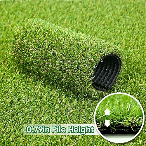 Artificial Grass Turf, 0.8" Pile Height Realistic 3'4" x 5' (Rectangular)