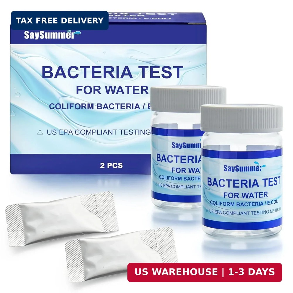 Drinking Water Bacteria Test Kit: 2 Tests Detecting Coliform E coli Bacteria - a