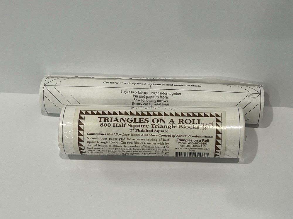 Triangles on a Roll 800 Half Square Triangle Blocks 2" Finished Square