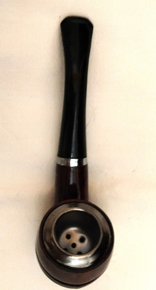 New Brown smoking pipe with filter and cig. holder