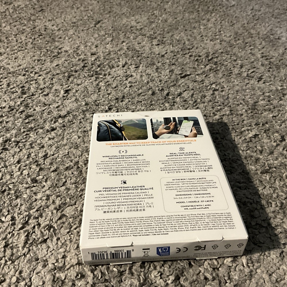 Satechi FindAll Keychain Location Tracker, Wireless, Rechargeable, for iPhone...