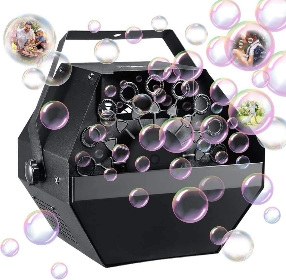 750ML Automatic Bubble Machine Metal Portable Bubble Maker for Parties Events