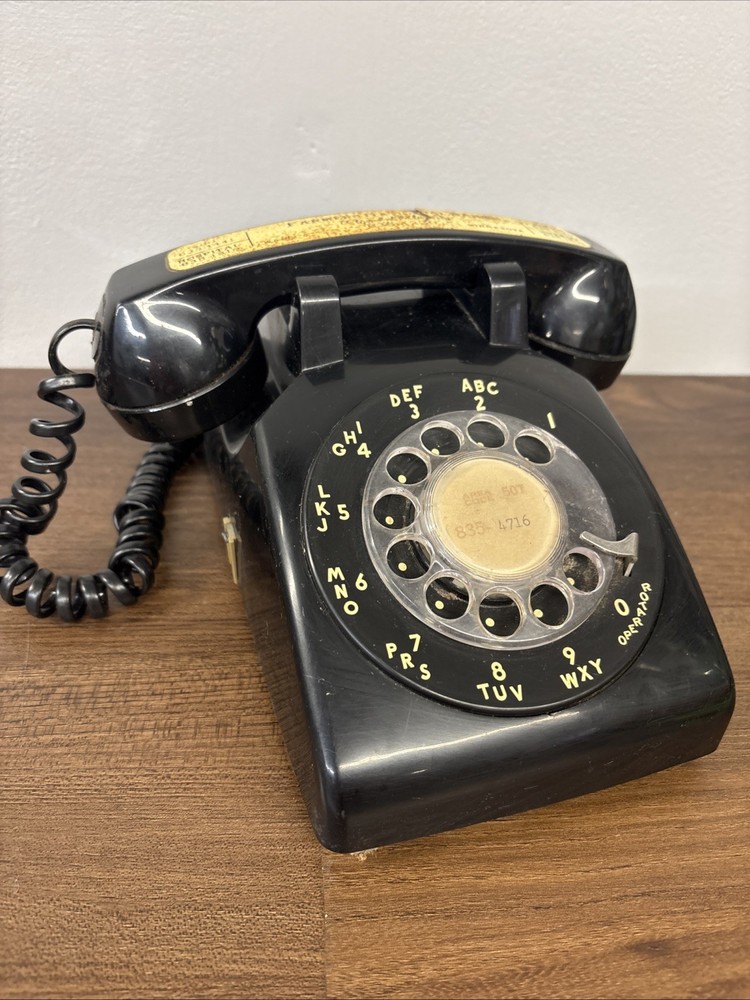 Vintage Bell System Black Rotary Phone, Untested