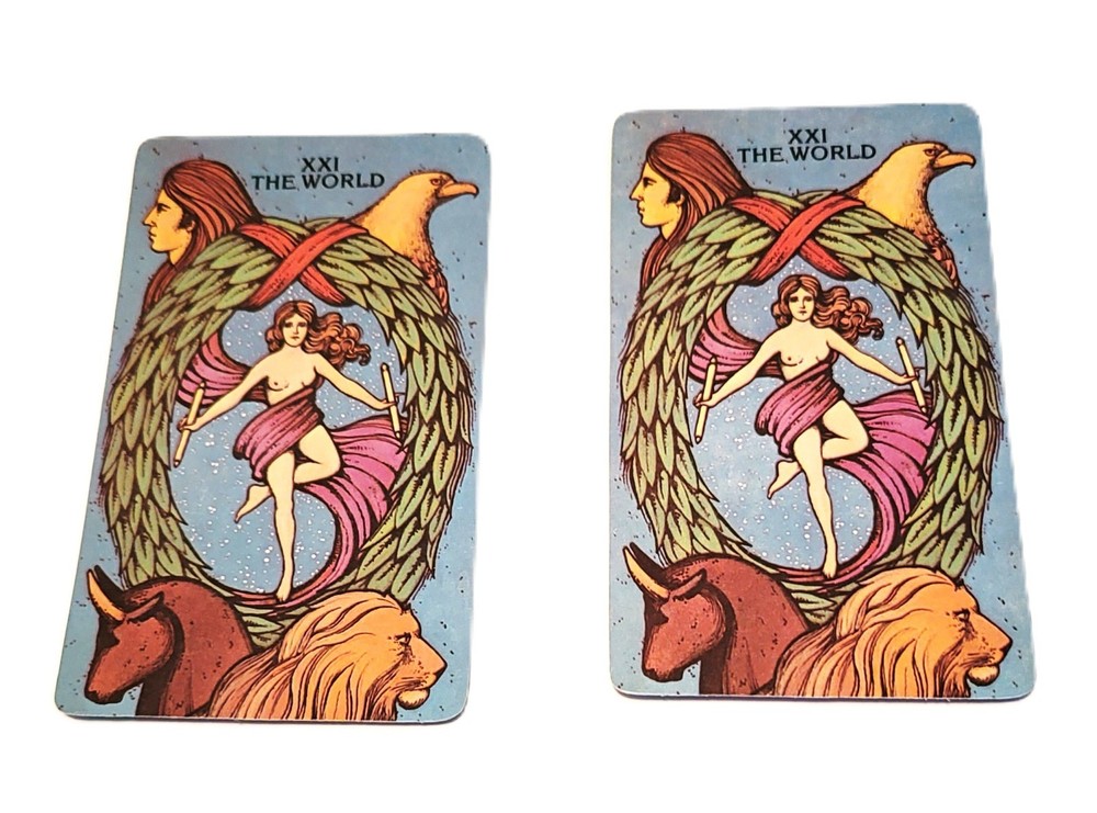 Morgan Greer Tarot 1979 First Edition Card Deck 2pc Box 1 Duplicate Card
