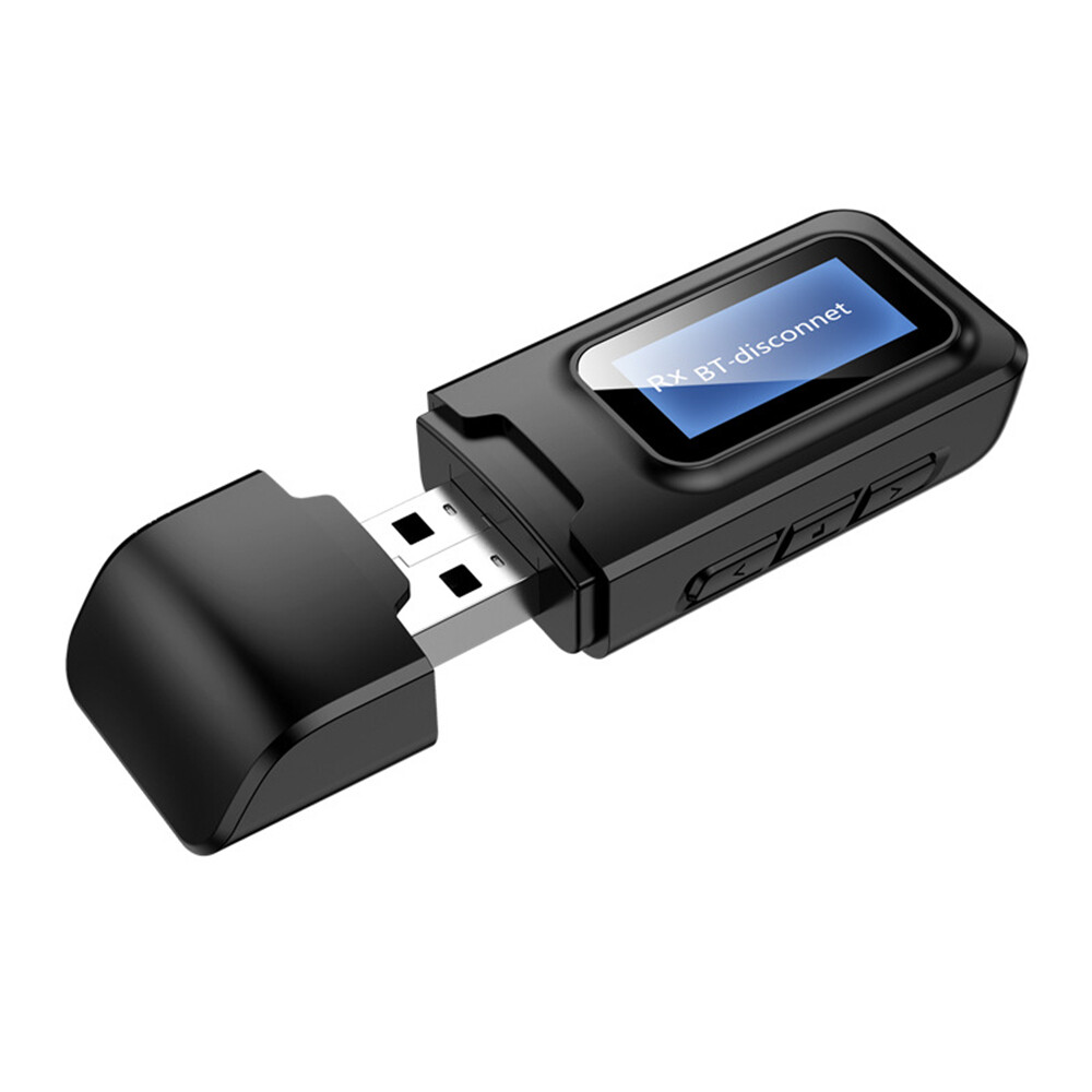 Bluetooth 5.0 transmitter receiver 4 in 1 wireless audio 3.5mm USB AUX adapter
