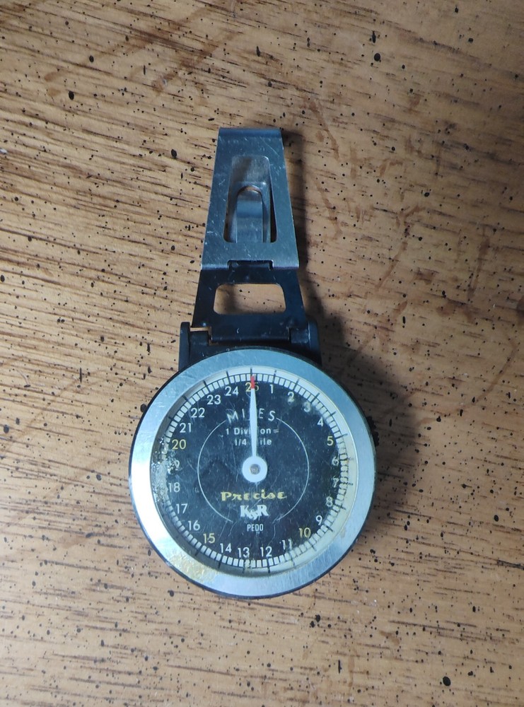 Vintage K&R Precise Pedometer with Clip - Untested