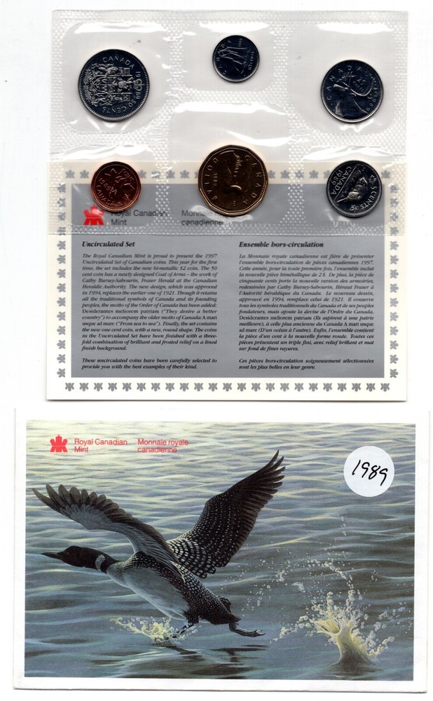 1989 Canada PL Uncirculated Proof Like Coin Set