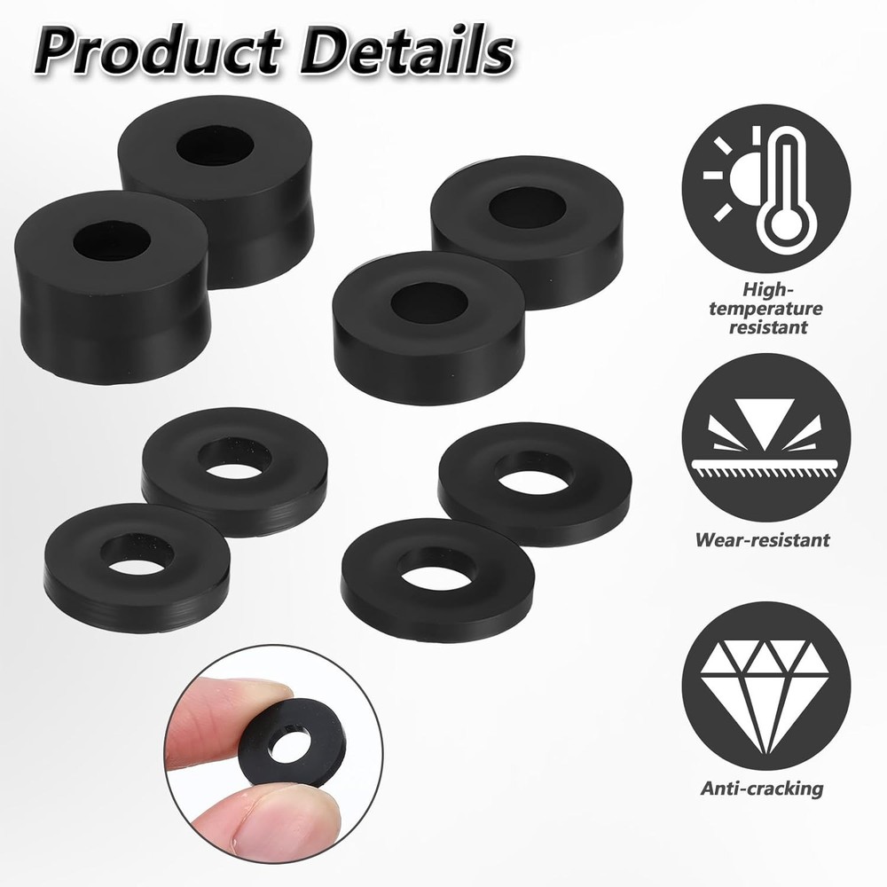 40PCS 4 Sizes Rubber Bushing, Round Rubber Spacer Assortment Kit, Spacers for...