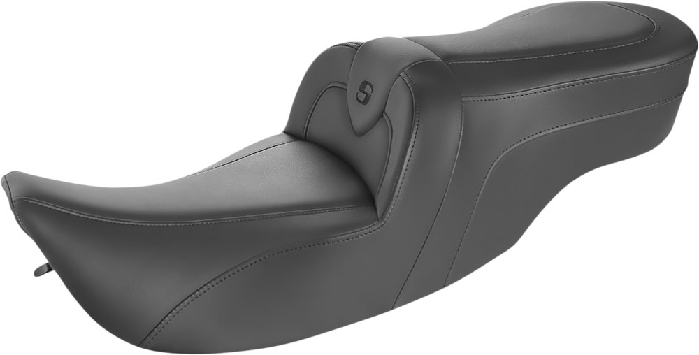 SADDLEMEN RoadSofa* Fits Seat - Without Backrest - Black W/ Black Stitching